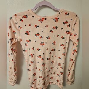 Cat & Jack NWOT Plush Pink Floral Long Sleeve Snug Fit Pajamas